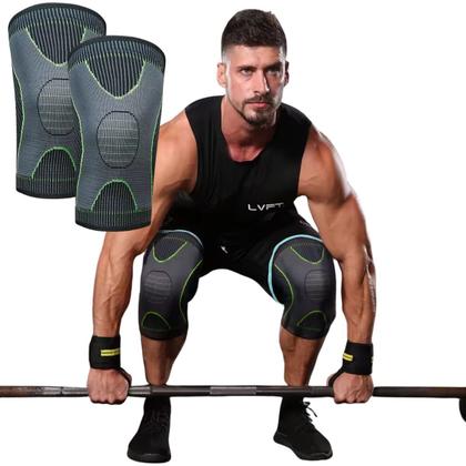 Imagem de Joelheira Compressão Ortopédica Esportes Alívio Dor 1Unidade