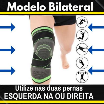 Imagem de Joelheira Compressão Ortopédica Tensor Joelho Cross Volei Exercícios