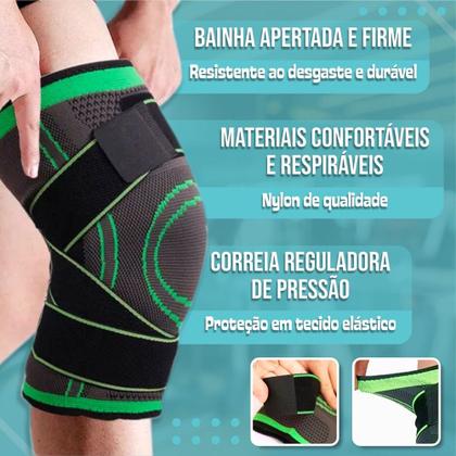 Imagem de Joelheira Compressão Ortopédica Tensor Joelho Cross Volei Exercícios