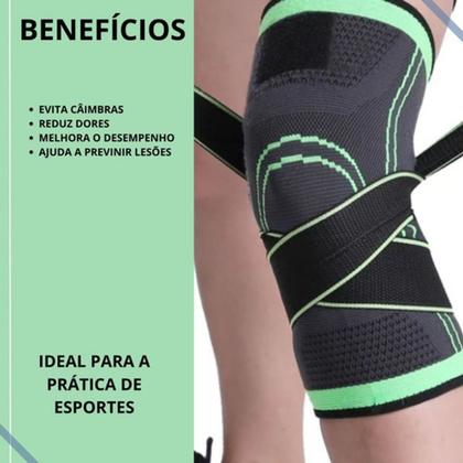 Imagem de Joelheira Compressão Ortopédica Tensor Joelho Cross Volei Exercícios
