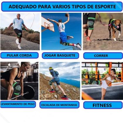 Imagem de Joelheira Compressão Ortopédica Tensor Joelho Cross Volei Exercícios