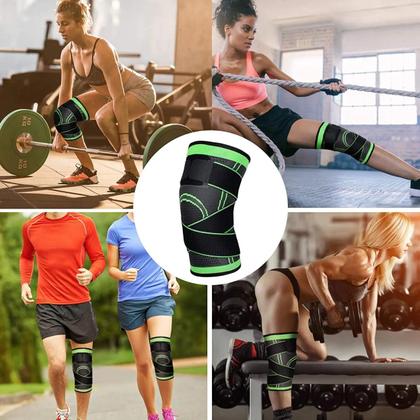 Imagem de Joelheira Compressão Ortopédica Tensor Joelho Exercício Funcional Volei