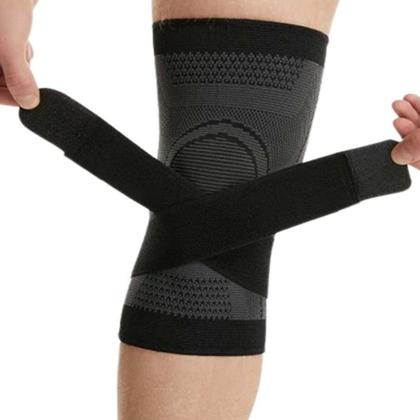 Imagem de Joelheira de compressão alívio dor joelhos ajuste com faixa
