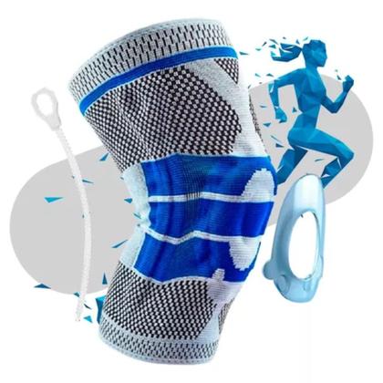 Imagem de Joelheira De Compressão Anel Silicone E Fio Aço Flexível Tamanho GG