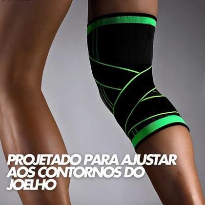 Imagem de Joelheira de Compressão com Bandagem Elástica Suporte para Estabilidade e Alívio de Dor