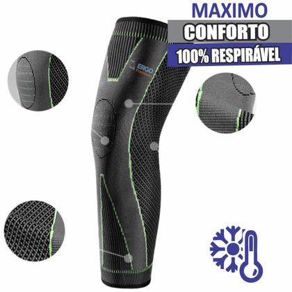 Imagem de Joelheira de Compressão Protetora Estabilizadora de Coxa E Panturrilha Kit com 2 unidades