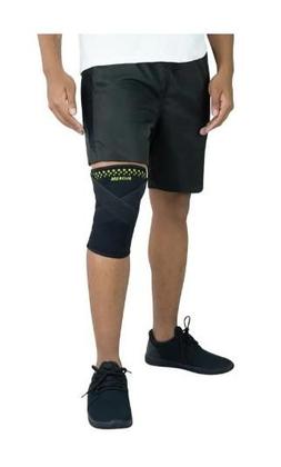 Imagem de Joelheira de Termocompressão com Cintas Cruzadas Mercur Cor Preto