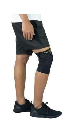 Imagem de Joelheira de Termocompressão com Cintas Cruzadas Mercur Cor Preto