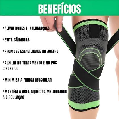 Imagem de Joelheira Elástica de Compressão Ortopédica Ajustável