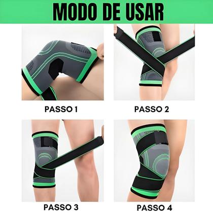 Imagem de Joelheira Elástica de Compressão Ortopédica Ajustável