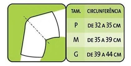 Imagem de Joelheira Elástica Mercur Cor Preta - 1 Par
