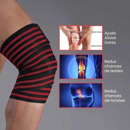 Imagem de Joelheira Elastica Ortopédica Compressão De Patelar Fitness
