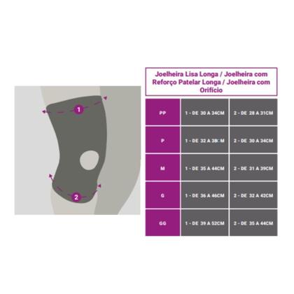 Imagem de Joelheira Elástica Reforço Patelar Pta Longa M Hidrolight