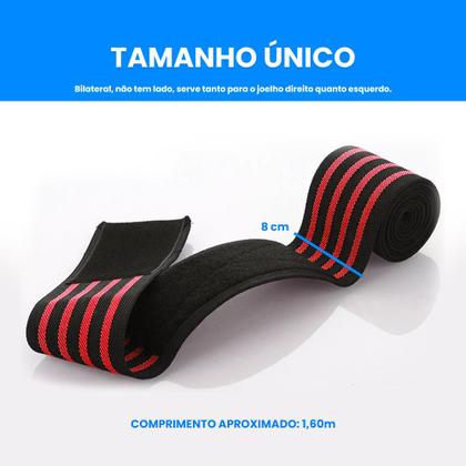 Imagem de Joelheira Faixa Esportiva Ortopédica Tensor E Compressão Kit