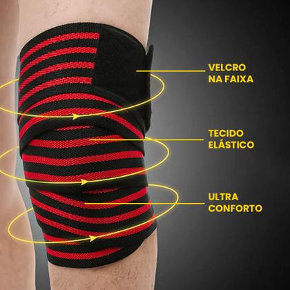 Imagem de Joelheira Faixa Esportiva Ortopédica Tensor E Compressão Kit