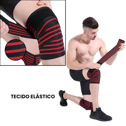 Imagem de Joelheira Faixa Esportiva Ortopédica Tensor E Compressão Kit