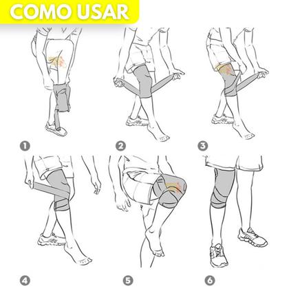 Imagem de Joelheira Fitness Ajustável Esportiva Compressão Leve Corrida Bike Musculação Academia