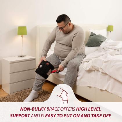 Imagem de Joelheira KARM Plus Size ajustável para homens e mulheres preta