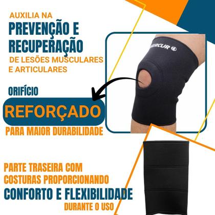 Imagem de Joelheira neoprene orifício reforçado m mercur bc0037bs
