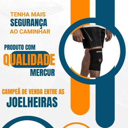 Imagem de Joelheira neoprene orifício reforçado m mercur bc0037bs