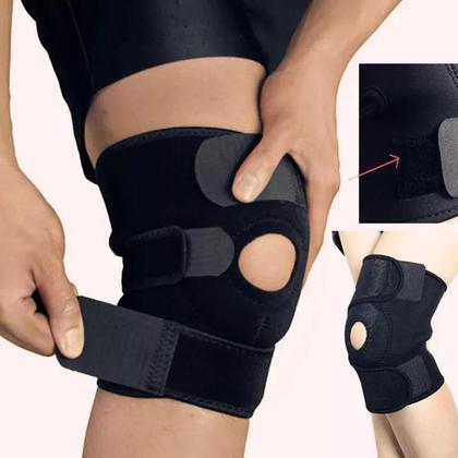 Imagem de Joelheira Ortopédica Articulada de Compressão - Ajustável e Esportiva serve para todos os esportes