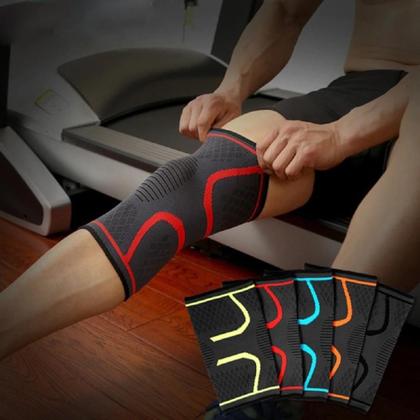 Imagem de Joelheira Ortopédica Compressão Elástica Articulada Corrida Academia