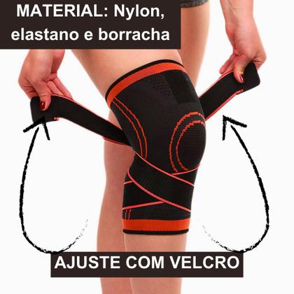 Imagem de Joelheira Para Idoso Artrose Artrite Tendinite Dor No Joelho Atleta Ortopedica com Regulagem tiras autocolantes