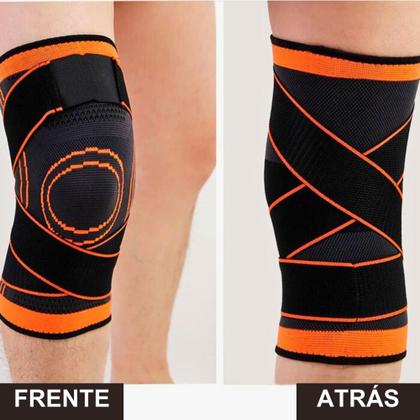 Imagem de Joelheira Para Idoso Artrose Artrite Tendinite Dor No Joelho Atleta Ortopedica com Regulagem tiras autocolantes