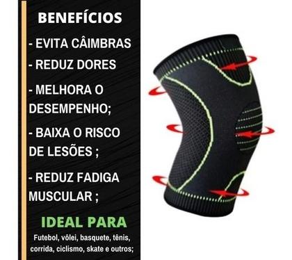 Imagem de Joelheira proteção alta compressão tensor muscular 1 par