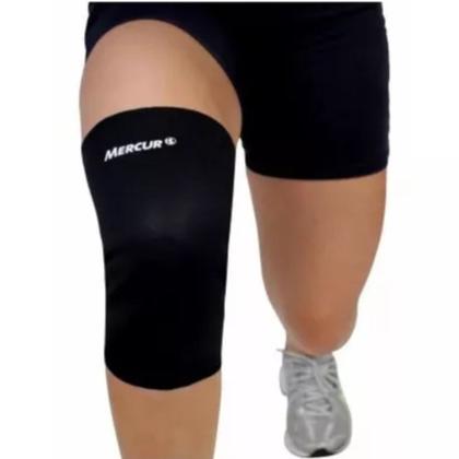 Imagem de Joelheira Reforçada Neoprene Preta  Esportes Mercur Tamanho G
