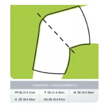 Imagem de Joelheira Reforçada Neoprene Preta  Esportes Mercur Tamanho G