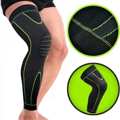 Imagem de Joelheira tensor muscular Perna Inteira Protetor Joelhos cross academia