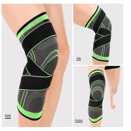 Imagem de Joelheira Tensor Perna Alivia Dores exercício funcional Corrida Patela Muscular Treino Neoprene Articulada