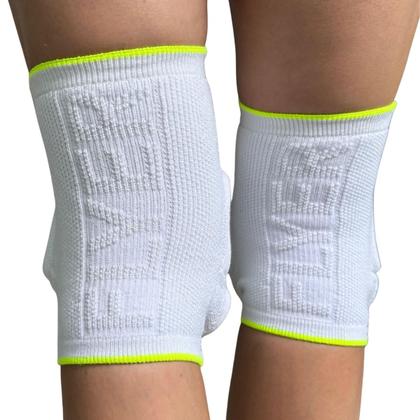 Imagem de Joelheira Vôlei Profissional Knit 3D Branca N1Sport Flyer