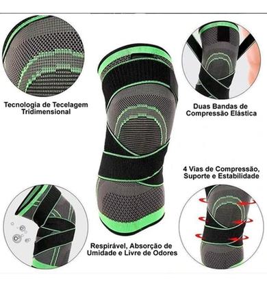 Imagem de Joelheiras Fibra Bamboo Ortopedica Tensor Juelheiras Joelho