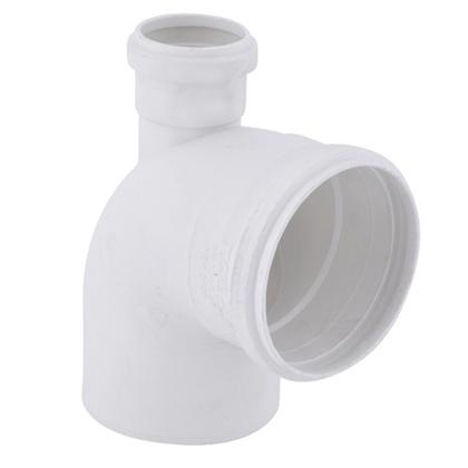 Imagem de Joelho Esgoto Branco 100mm 90º C/ Visita 50mm Tigre