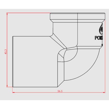 Imagem de Joelho Para Porcelanato De Pvc Com Bucha De latão Com Bitola De 25mmx1/2" Durín