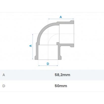 Imagem de Joelho Soldavel 50mm 90 Fortlev
