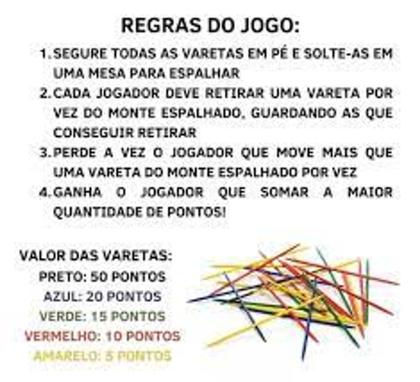 Imagem de JOGAR PEGA VARETAS: Um jogo tradicional que contribui no desenvolvimento do raciocino lógico .