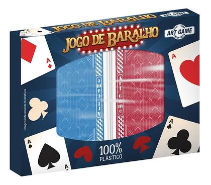 Imagem de Jogo 02 Baralhos Poker Truco Profissional 100% Plástico .