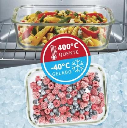 Imagem de Jogo 06 Pote Vidro Hermético Marmita Mantimentos Tampa 640ml