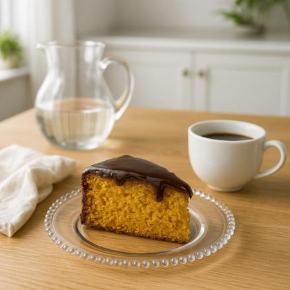 Imagem de Jogo 06 Pratos Sobremesa Cristal Bolinhas Transparente 20cm