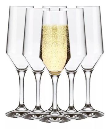 Imagem de Jogo 06 Unidades Taça Champagne Festa Buffet 186ml