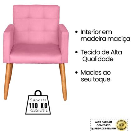 Imagem de Jogo 1 Namoradeira 2 Poltronas com Puff para Sala de Estar Recepção  Sala pequena resistente