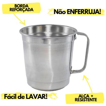 Jogo 10 Caneca Copo De Chopp Em Aluminio 700 ml Com Alça - Mania de Alumínio Imagem de Jogo 10 Caneca Copo De Chopp Em Aluminio 700 ml Com Alça