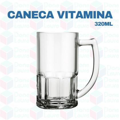 Imagem de Jogo 10 Canecas Vidro Vitamina 320 ML Transparente Restaurante