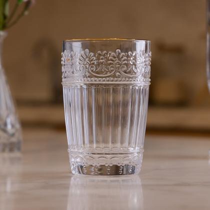 Imagem de Jogo 10 Copo Mauve com Fio de Ouro 350ml de Cristal Ecológico Wolff