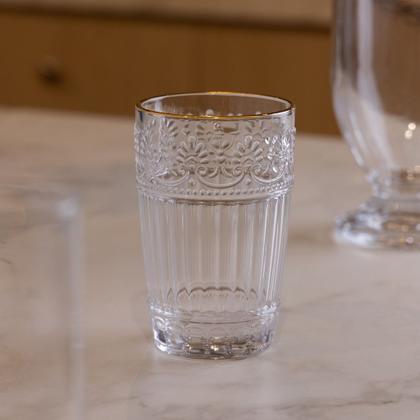 Imagem de Jogo 10 Copo Mauve com Fio de Ouro 350ml de Cristal Ecológico Wolff