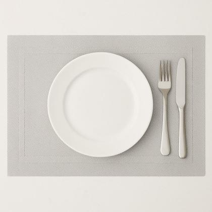 Imagem de Jogo 10 Lugar Americano Retangular Mesa PVC Cinza Claro Executivo 30x45cm Em Casa Tem
