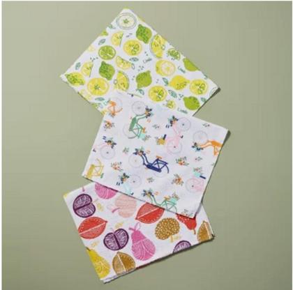 Imagem de Jogo 10 Pano De Prato Felpudo Estampado Cor Branco - 55x35cm - Camesa